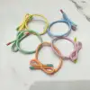 Korean-style trendy children's bow tie hair band hair band hair band leather case details Picture